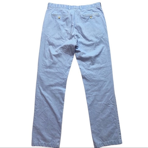 SOUTHERN TIDE "The Skipjack" Trim Fit Light Blue Chino Flat Front Pants 36 Long - Picture 4 of 6